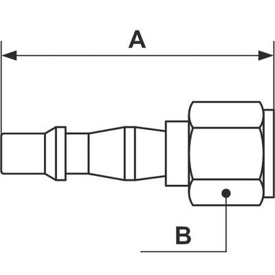 PREVOST Treated Steel Female Plug for Pneumatic Quick Connect Coupling, G 3/8 Female Threaded