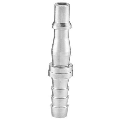 PREVOST Treated Steel Plug for Pneumatic Quick Connect Coupling, 6mm Hose Barb