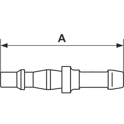 PREVOST Treated Steel Plug for Pneumatic Quick Connect Coupling, 8mm Hose Barb