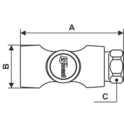 PREVOST Composite Body Female Safety Quick Connect Coupling, G 1/4 Female Threaded
