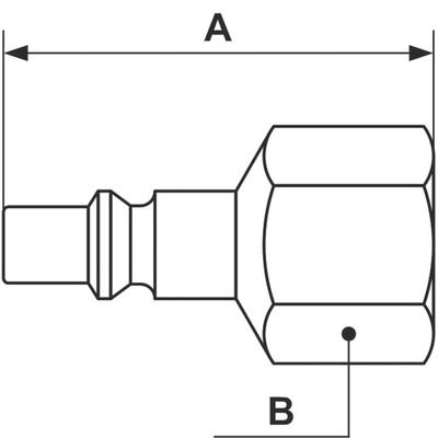 PREVOST Treated Steel Female Plug for Pneumatic Quick Connect Coupling, G 1/4 Female Threaded