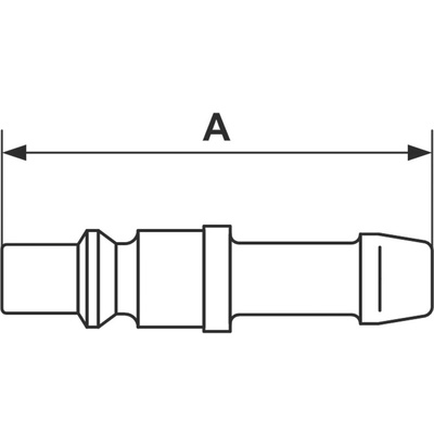 PREVOST Treated Steel Plug for Pneumatic Quick Connect Coupling, 10mm Hose Barb