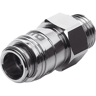 Festo Brass Male Pneumatic Quick Connect Coupling, G 1/8 Male