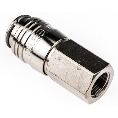 Festo Brass Female Pneumatic Quick Connect Coupling, G 1/8 Female Threaded