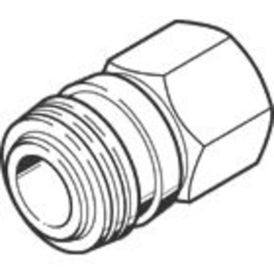 Festo Brass Female Pneumatic Quick Connect Coupling, G 1/4 Female Threaded