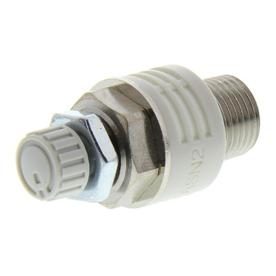 SMC ASN2 Brass 1.5MPa Pneumatic Silencer, Threaded, R 1/8 Male