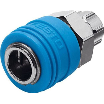 Festo Brass Female Pneumatic Quick Connect Coupling, 19mm Nut