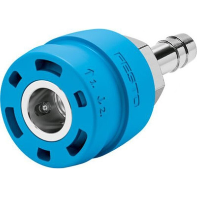 Festo Brass Pneumatic Quick Connect Coupling, 9mm Hose Barb