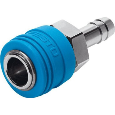 Festo Brass Female Pneumatic Quick Connect Coupling, 12mm Hose Barb