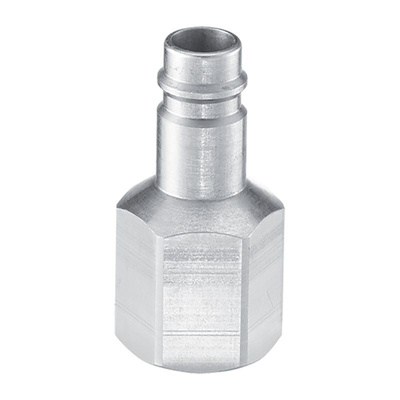 PREVOST Treated Steel Female Plug for Pneumatic Quick Connect Coupling, G 3/8 Female Threaded