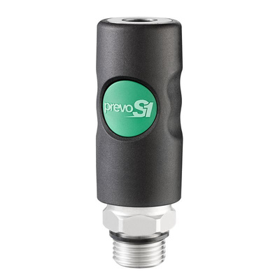 PREVOST Composite Body Male Safety Quick Connect Coupling, G 3/4 Male Threaded