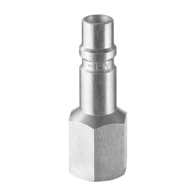 PREVOST Treated Steel Female Plug for Pneumatic Quick Connect Coupling, G 1/2 Female Threaded