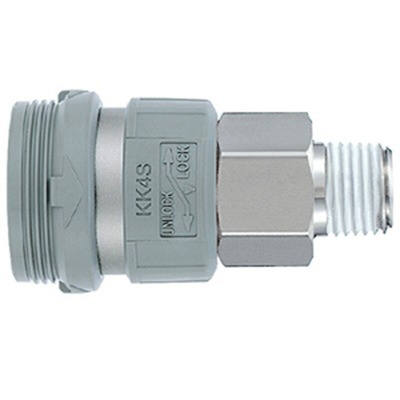 SMC C3604 Female Pneumatic Quick Connect Coupling, Rc 1/4 Male R 1/8in Male Thread