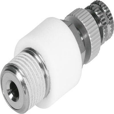Festo VFFK Nickel Plated Brass 10bar Pneumatic Silencer, Threaded, R 1/4