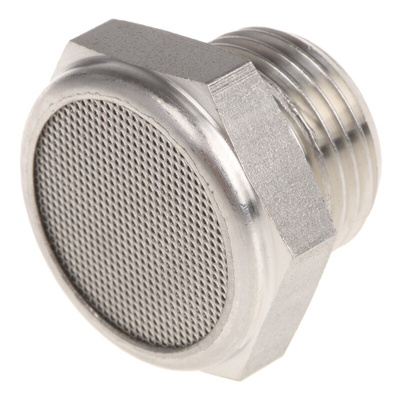 Legris 0682 Stainless Steel 12bar Pneumatic Silencer, Threaded, G 3/8 Male
