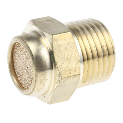 SMC EB Sintered Bronze Pneumatic Silencer, Threaded, R 1/8 Male