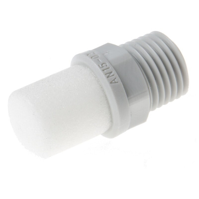 SMC AN Resin 1MPa Pneumatic Silencer, Threaded, R 1/4 Male