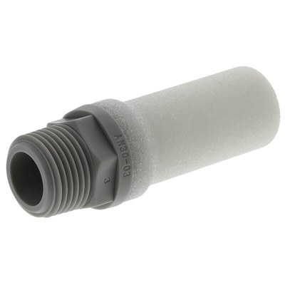 SMC AN Resin 1MPa Pneumatic Silencer, Threaded, R 3/8 Male