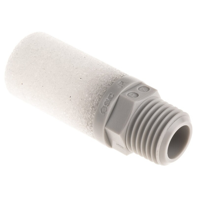 SMC AN Resin 1MPa Pneumatic Silencer, Threaded, R 1/4 Male