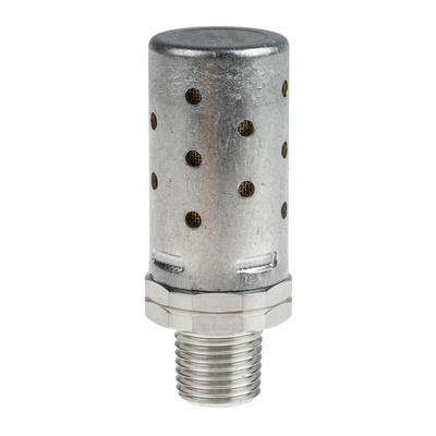 IMI Norgren MB Aluminium, Brass 20bar Pneumatic Silencer, Threaded, R 1/4 Male