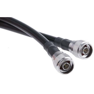 Radiall Male N Type to Male N Type Coaxial Cable, 2m, RG213 Coaxial, Terminated