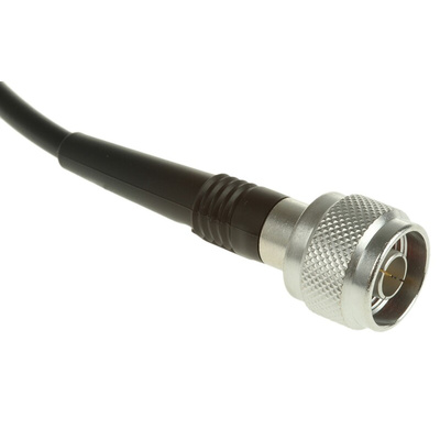 Radiall Male N Type to Male SMA Coaxial Cable, 500mm, RG223 Coaxial, Terminated