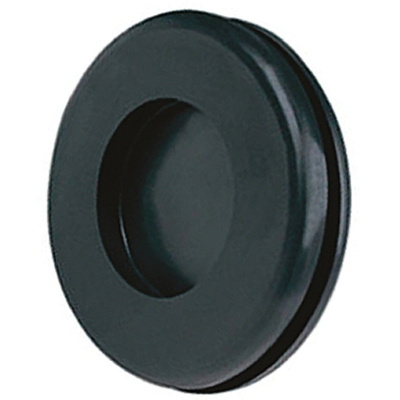 Richco Black PVC 20mm Round Cable Grommet for Maximum of 15.5 mm Cable Dia.