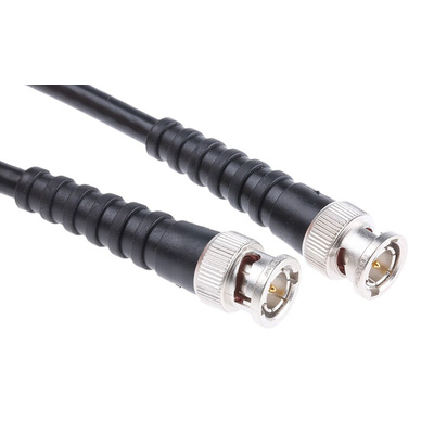 Telegartner Male BNC to Male BNC Coaxial Cable, 3m, RG59 Coaxial, Terminated