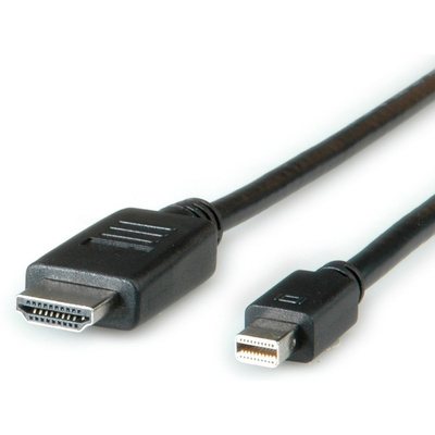 Roline Mini Display Port to HDMI Cable, Male to Male - 1m