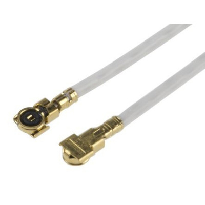 Hirose X.FL Series Male X.FL to Male X.FL Coaxial Cable, 100mm, SMT Coaxial, Terminated