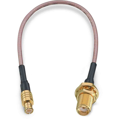 Wurth Elektronik Female SMA to Male MCX Coaxial Cable, 152.4mm, RG178 Coaxial, Terminated
