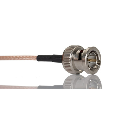 Samtec RF179 Series Male MCX to BNC Coaxial Cable, 150mm, RF Coaxial, Terminated