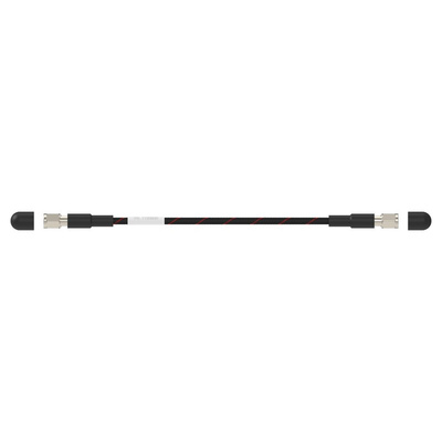 TE Connectivity Male 1.85mm to 1.85mm Coaxial Cable, 1m, Flexible Double Shield Coaxial, Terminated