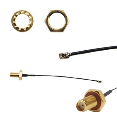 Siretta Male MHF4 to SMA Coaxial Cable, IP67 Coaxial, Terminated