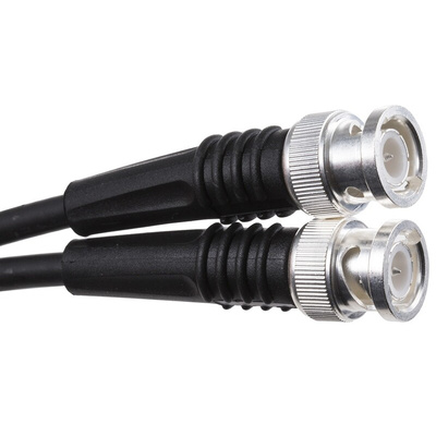 TE Connectivity Male BNC to Male BNC Coaxial Cable, 1.5m, RG58 Coaxial, Terminated