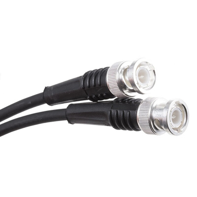 TE Connectivity Male BNC to Male BNC Coaxial Cable, 1.8m, RG58 Coaxial, Terminated