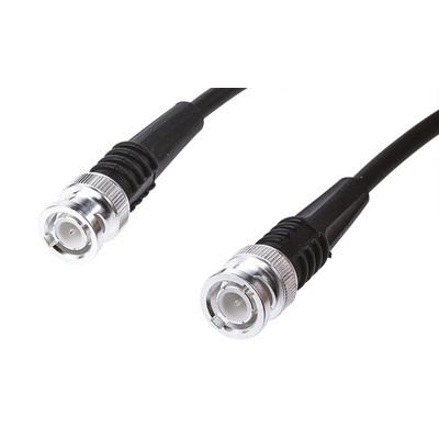 TE Connectivity Male BNC to Male BNC Coaxial Cable, 2m, RG58 Coaxial, Terminated