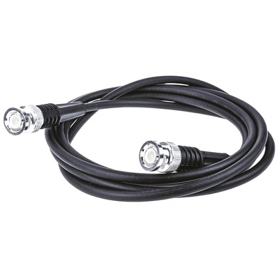 TE Connectivity Male BNC to Male BNC Coaxial Cable, 2m, RG58 Coaxial, Terminated