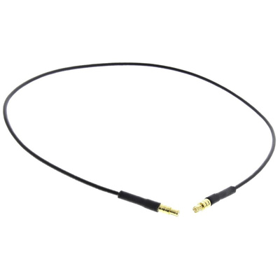TE Connectivity Male MCX to Male MCX Coaxial Cable, 500mm, RG174 Coaxial, Terminated