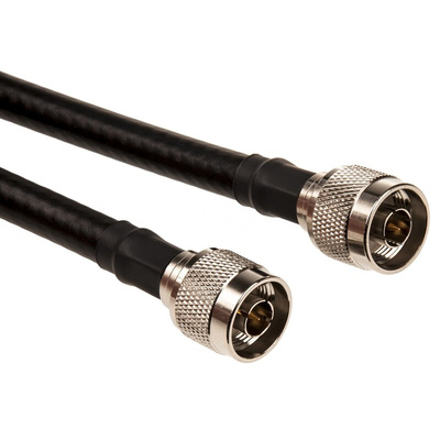 TE Connectivity Male N Type to Male N Type Coaxial Cable, 1m, RG213 Coaxial, Terminated
