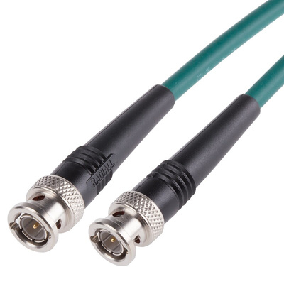 Radiall Male BNC to Male BNC Coaxial Cable, 2m, KX6A Coaxial, Terminated