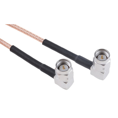 Radiall Male SMA to Male SMA Coaxial Cable, 1m, RG316 Coaxial, Terminated