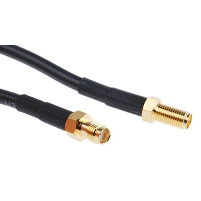 Mobilemark Female SMA to Female RP-SMA Coaxial Cable, RF195 Coaxial, Terminated