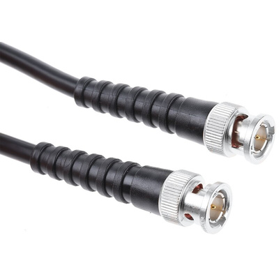 Telegartner Male BNC to Male BNC Coaxial Cable, 1.5m, RG59B/U Coaxial, Terminated