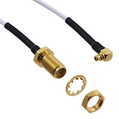 Cinch 415 Series Male MMCX to Female SMA Coaxial Cable, 914.4mm, RG178 Coaxial, Terminated