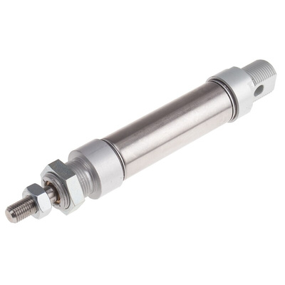 RS PRO Pneumatic Piston Rod Cylinder - 25mm Bore, 50mm Stroke, ISO 6432 Series, Single Acting