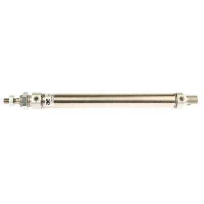 RS PRO Pneumatic Roundline Cylinder - 25mm Bore, 200mm Stroke, ISO 6432 Series, Double Acting