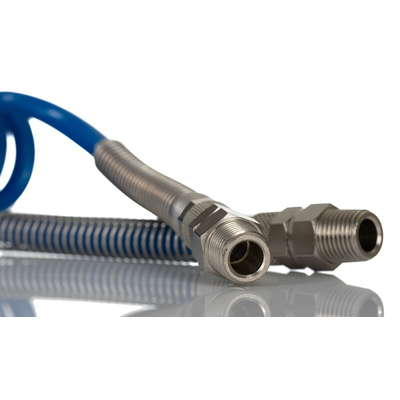 RS PRO 4m, Polyurethane Recoil Hose, with R 1/4 connector