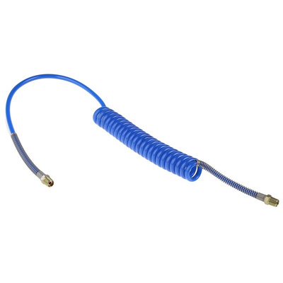 RS PRO 2m, Polyurethane Recoil Hose, with BSPT 1/4" Male connector