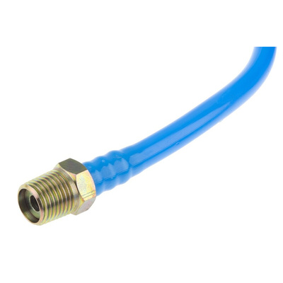 RS PRO 4m, Polyurethane Recoil Hose, with BSP 1/4" Male connector